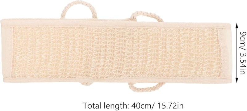 Double Sided Bathing Brush Set 4Pcs with Cotton Linen Back Scrubber for Exfoliating Body Cleaning - Image 5